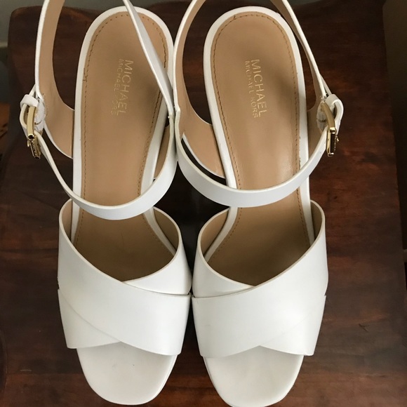 White Michael Kors heels (worn once!) - Picture 4 of 5